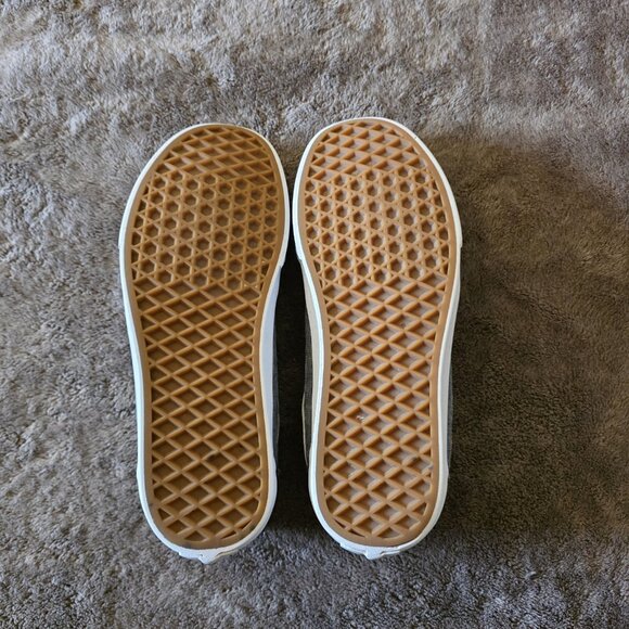 Vans Old Skool Gray Chambray Canvas Sneakers Women’s 8 Low Top Shoes - Picture 4 of 13